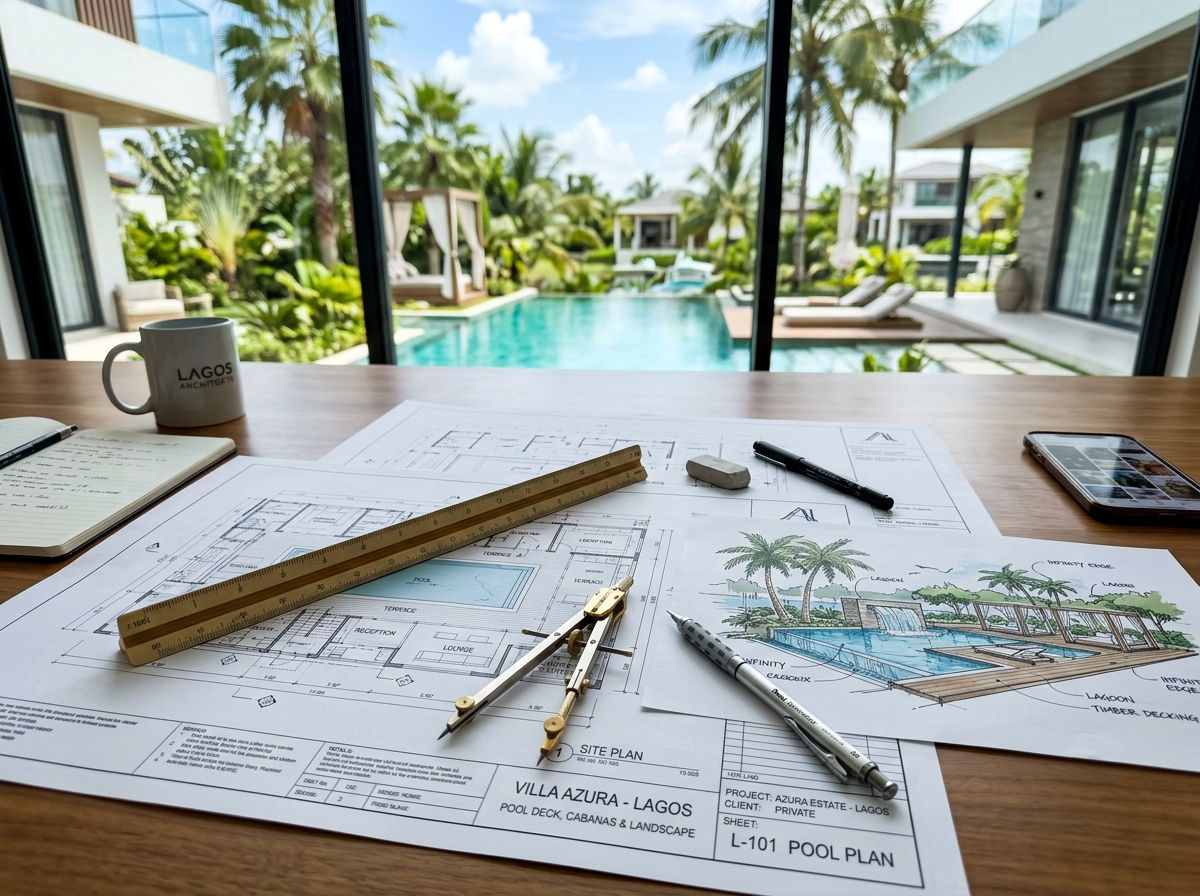 Villa Azura Lagos Site Survey and Pool Sketches
